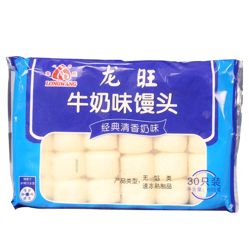 龙旺奶香馒头600克袋早餐烧烤馒头油炸金馒头窝窝头方便食品速冻 - 图3