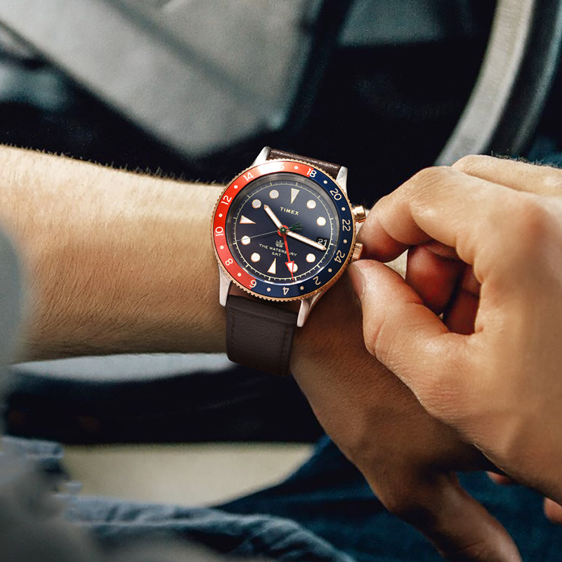 TIMEX天美时手表男绿水鬼经典复古时尚休闲简约男士腕表TW2U90500