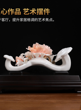 非遗手工陶瓷花富贵如意牡丹花