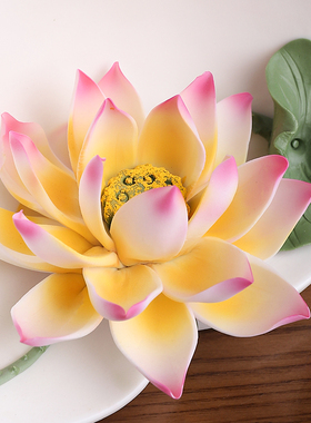 一路连升莲花陶瓷装饰品摆件