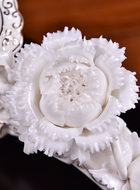 手工陶瓷花东方泥土陶瓷客厅装饰