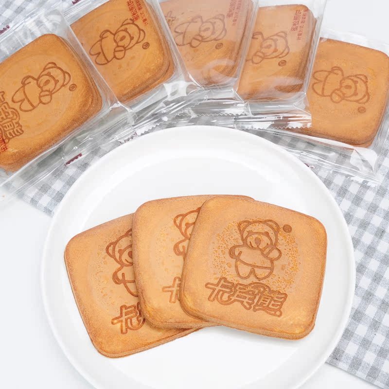 卡宾熊蜜松鸡蛋煎饼386g早餐营养小熊儿童网红小饼干吃货零食整箱
