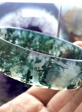 水草玛瑙日韩风新年玉镯