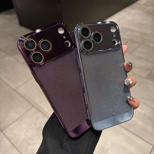 适用苹果17pro手机壳新款超薄散热透气iphone16promax电镀17Air全包13防摔12mini高级感11/xsmax男15女14plus - 图3