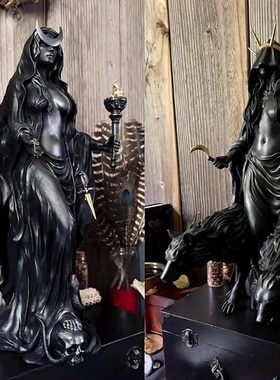 新款万圣节鬼节钓鱼摆件装饰品