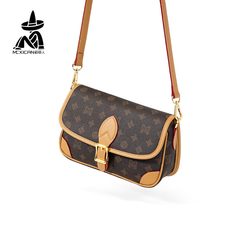 稻草人女包2025新款秋冬高级感老花腋下包单肩斜挎包通勤小方包,淘宝优惠券,粉丝福利购,淘宝优惠卷