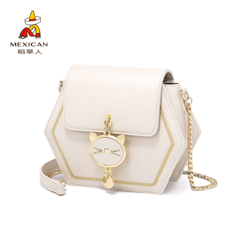 稻草人情人节礼物送女友2021斜挎包 稻草人优客女士包袋