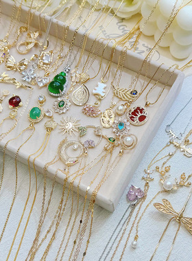 小众设计感几何形钥匙项链女气质镶钻锆石吊坠锁骨链颈链