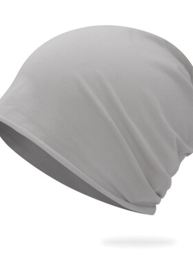 纯棉套头帽空调睡眠薄款睡帽居家
