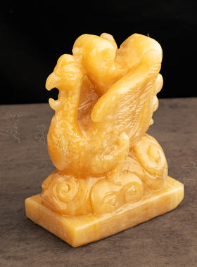 天然玉石朱雀摆件镇宅四方神兽