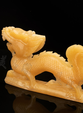美玉雕天然玉石中国龙客厅招财