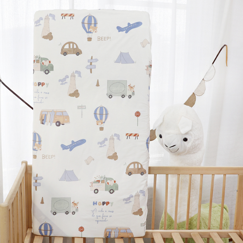 婴儿床床笠 纯棉ins儿童床垫套幼儿床罩新生宝宝床单床上用品定制