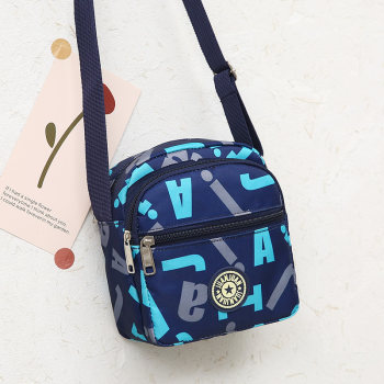 New spring bag fabric crossbody bag coin purse mini mini crossbody bag women's mobile phone bag three-pull small handbag women's bag