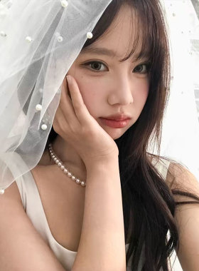 新娘高级感白色头纱领证求婚订婚