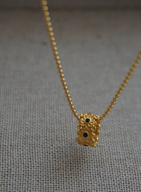 astudio纯银复古小雏菊跑环项链