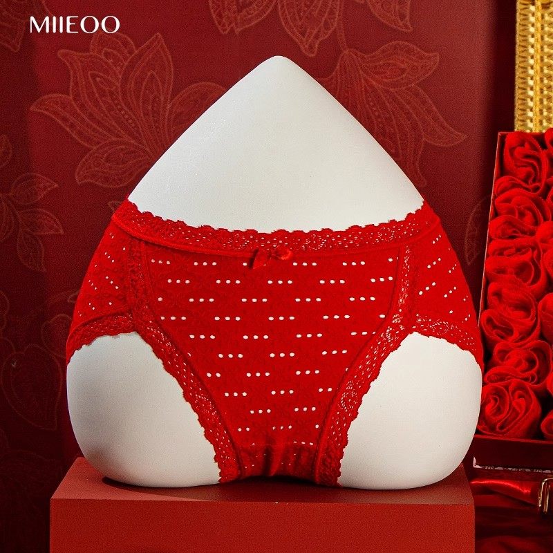 秘语本命年红色内裤女纯棉结婚性感高开叉蕾丝三角裤少女生短裤头,淘宝优惠券,粉丝福利购,淘宝优惠卷