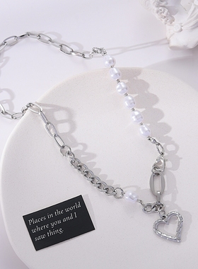 拼接轻奢小众高级感百搭配饰珍珠