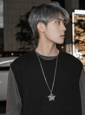 钛钢链百搭潮牌男项链长款女挂件