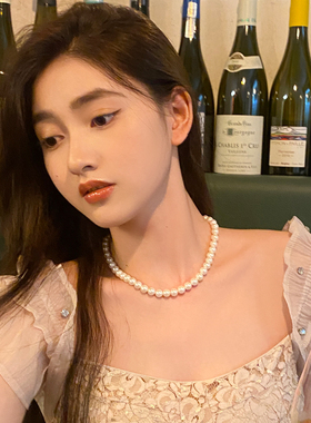 高级感珍珠项链女轻奢小众设计感