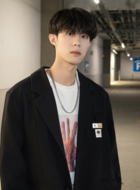 不褪色钛钢项链男女金属粗链条