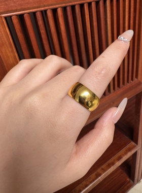 金店同款爆款活口戒指男款越南沙金仿真饰品戒指男女锤纹情侣对戒