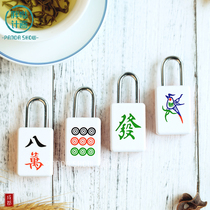 Mahjong Code Lock Children Student Mini Padlock Cabinet Door Lock Suitcase Luggage Bag Lock Dormitory Key Lock