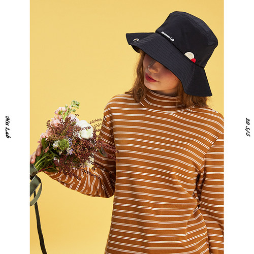 NSS LAB 2019 A/W 原创国潮 宽檐圆形印花渔夫帽盆帽 情侣款帽子 - 图1