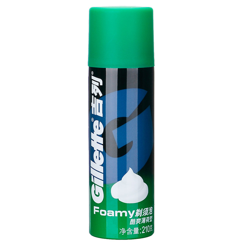 吉列柠檬薄荷210g手动剃须膏剃须刀 鼎佳鑫家居剃须啫喱/剃须膏/剃须泡
