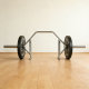 Hexagonal electroplated open barbell bar for squats and back training