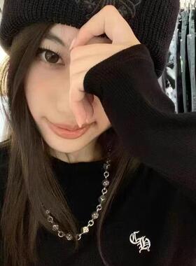 泰银十字架骰子手链朋克钥匙扣