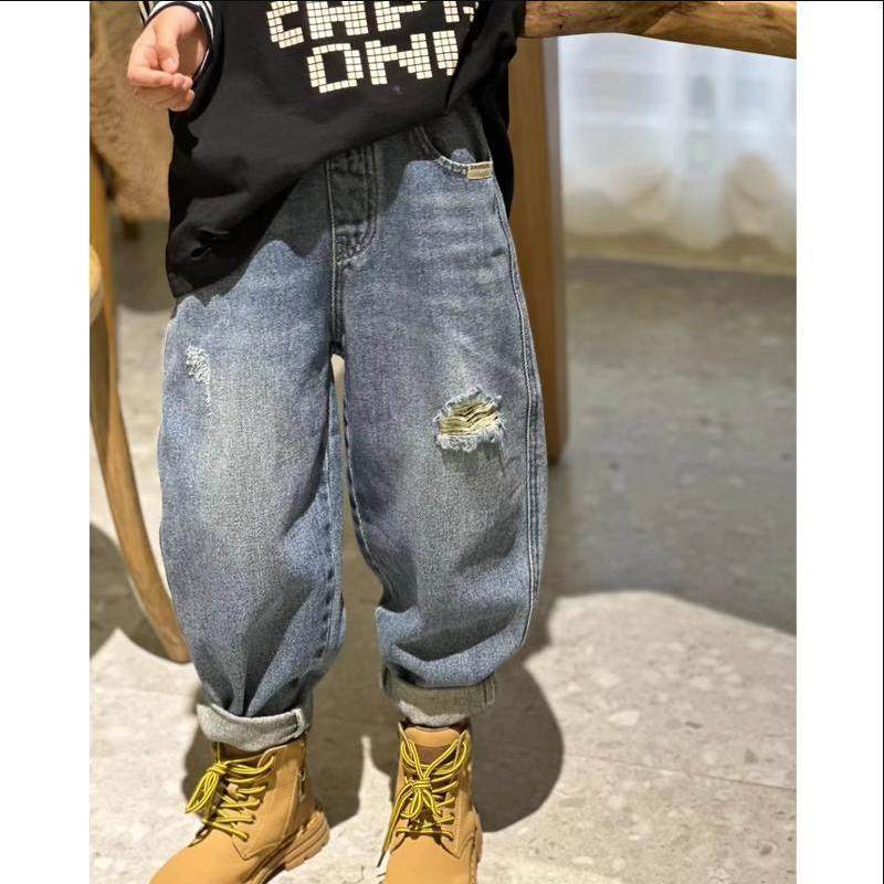 男童裤子春秋款2025新款长裤秋季宝宝春款男孩童装秋装儿童牛仔裤,淘宝优惠券,粉丝福利购,淘宝优惠卷