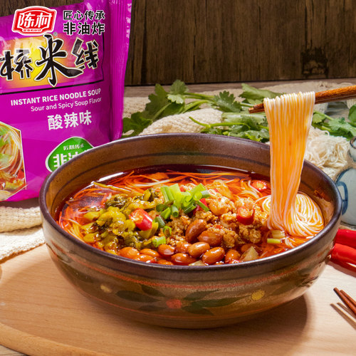 陈村过桥米线5袋装方便速食酸辣粉薯粉广东河粉免煮冲泡方便面 - 图2