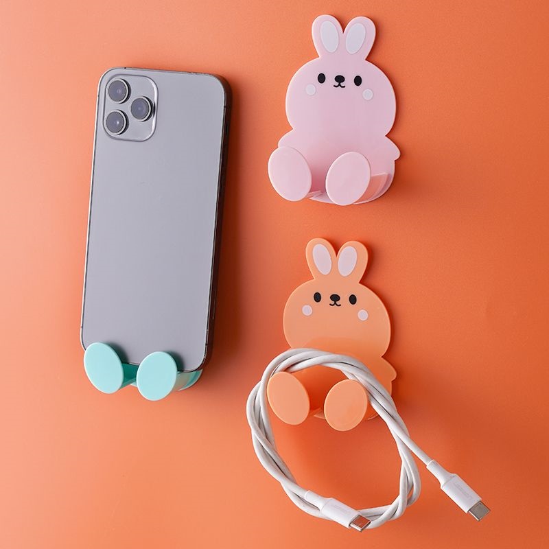 卡通免打孔插头挂钩插头插座小熊插头收纳挂钩固定器无痕背胶 - 图2