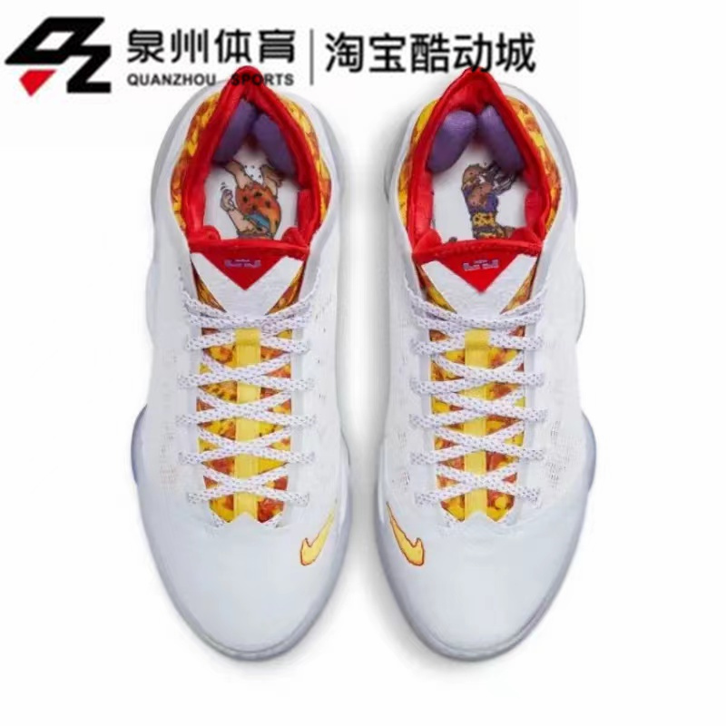 NIKE/耐克LeBron 19 Low LBJ詹姆斯男子运动实战篮球鞋DQ8343-100 - 图0