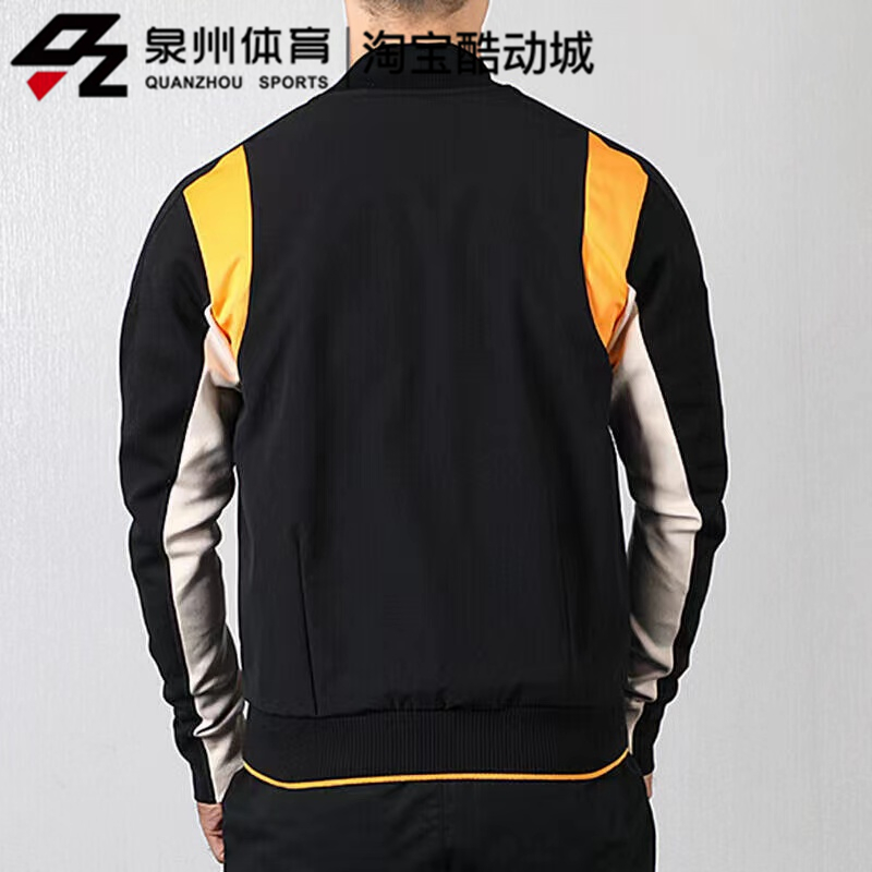 Adidas/阿迪达斯男子休闲运动舒适宽松立领夹克棒球服外套 EA0372 - 图1