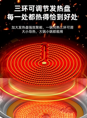 半球凹面电陶炉5000W猛火爆炒锅