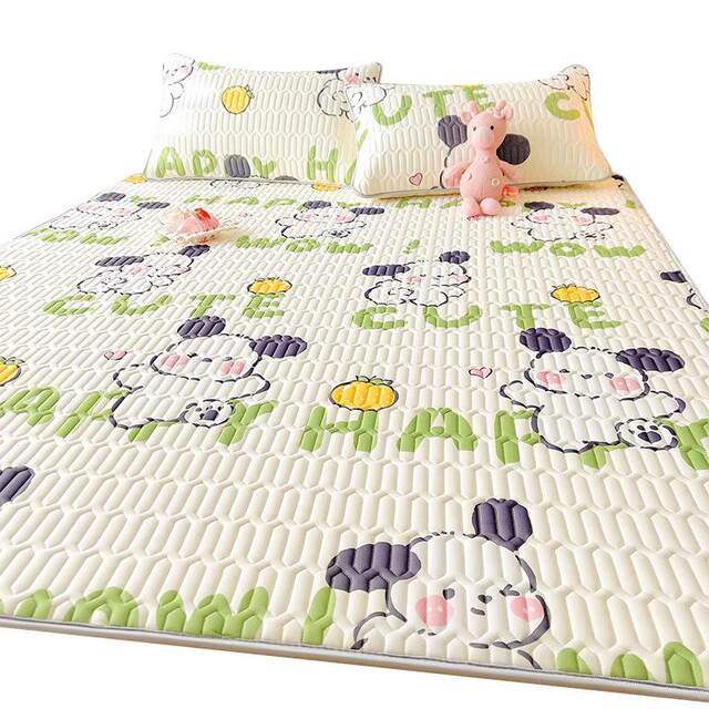 /Summer latex mat three-piece set ice silk bed sheets and bed sheets foldable non-slip cool soft mat air conditioning mat/