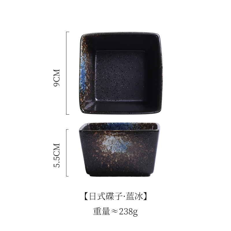 日式陶瓷调味碟创意方形小碟子餐厅餐具商用酱油碟醋碟小吃小菜碟-图3