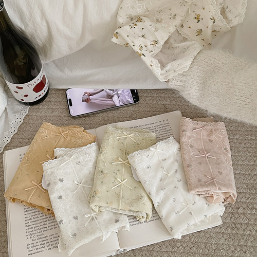 蕾丝碎花的碰撞！7A桑蚕丝天然抑菌高腰内裤女舒适透气大包臀不夹 - 图2