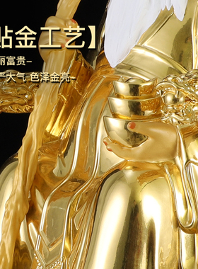 纯铜土地公土地婆神像