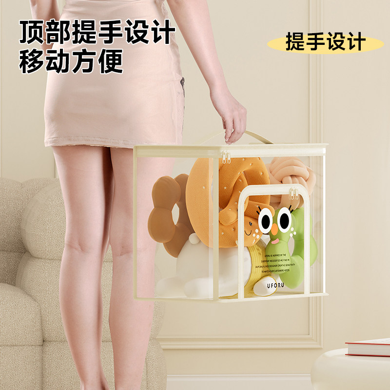 书本玩具收纳袋透明收纳箱可手提整理袋便携手提多功能儿童拉链袋,淘宝优惠券,粉丝福利购,淘宝优惠卷