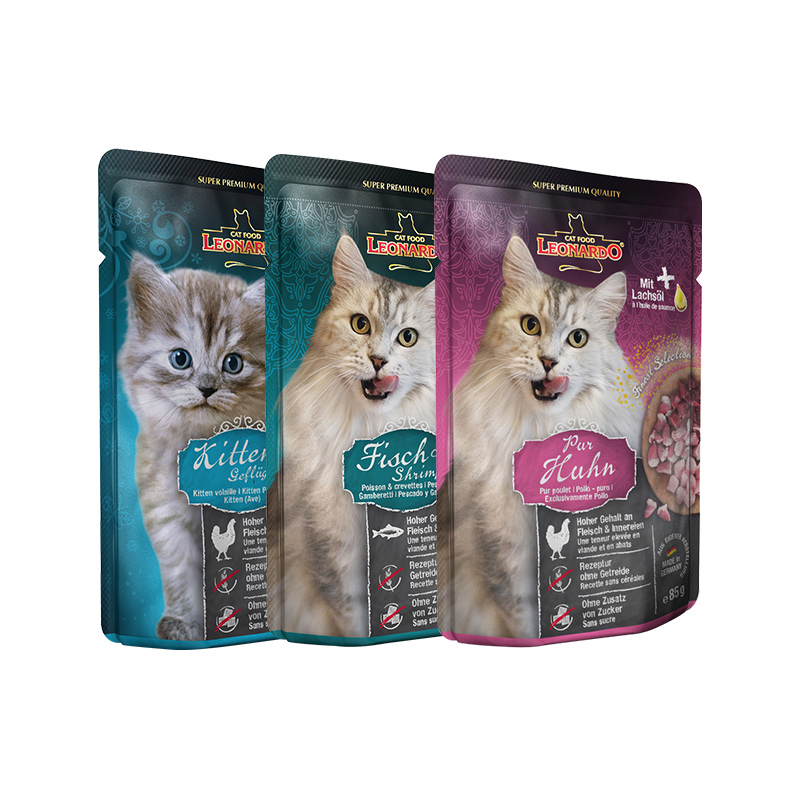 德国Leonardo小李子猫餐包无谷主食三文鱼成猫幼猫湿粮猫零食85g,淘宝优惠券,粉丝福利购,淘宝优惠卷