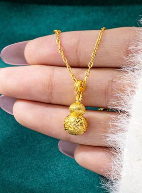 古法沙金锁骨链女新中式