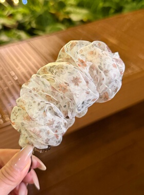 【晶妍】小香风韩系碎花香蕉夹女高级感百搭后脑勺竖夹抓夹发饰