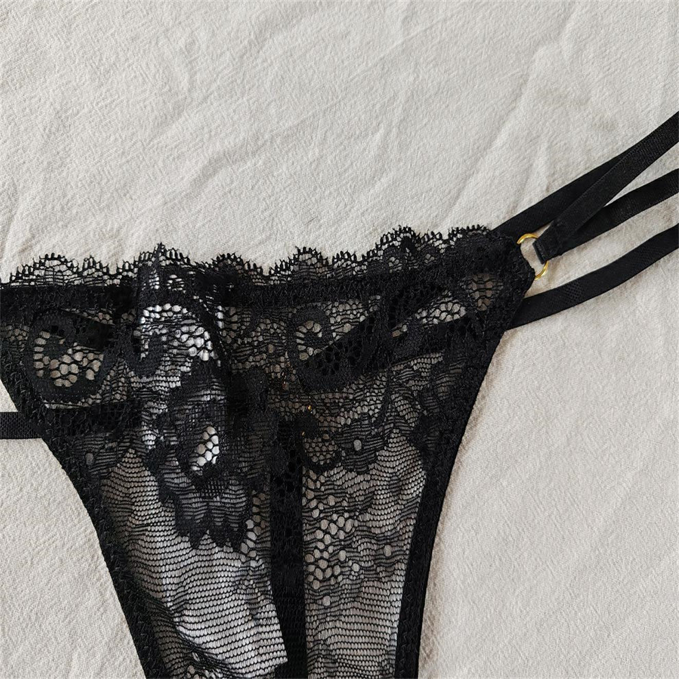 D12-52女式中低腰舒适性感丁字裤T裤黑色蕾丝大码胖MM一根带,淘宝优惠券,粉丝福利购,淘宝优惠卷