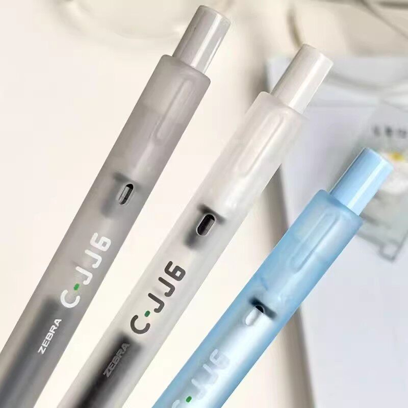 ZEBRA斑马JJ6雾透限定中性笔半透明磨砂迷雾杆虹彩笔中小学生黑色考试刷题笔按压式水笔0.5mm简约签字笔 - 图2