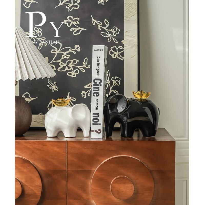 北欧现代高档轻奢酒柜祥运宝大象摆件吉象装饰品客厅玄关办公室,淘宝优惠券,粉丝福利购,淘宝优惠卷