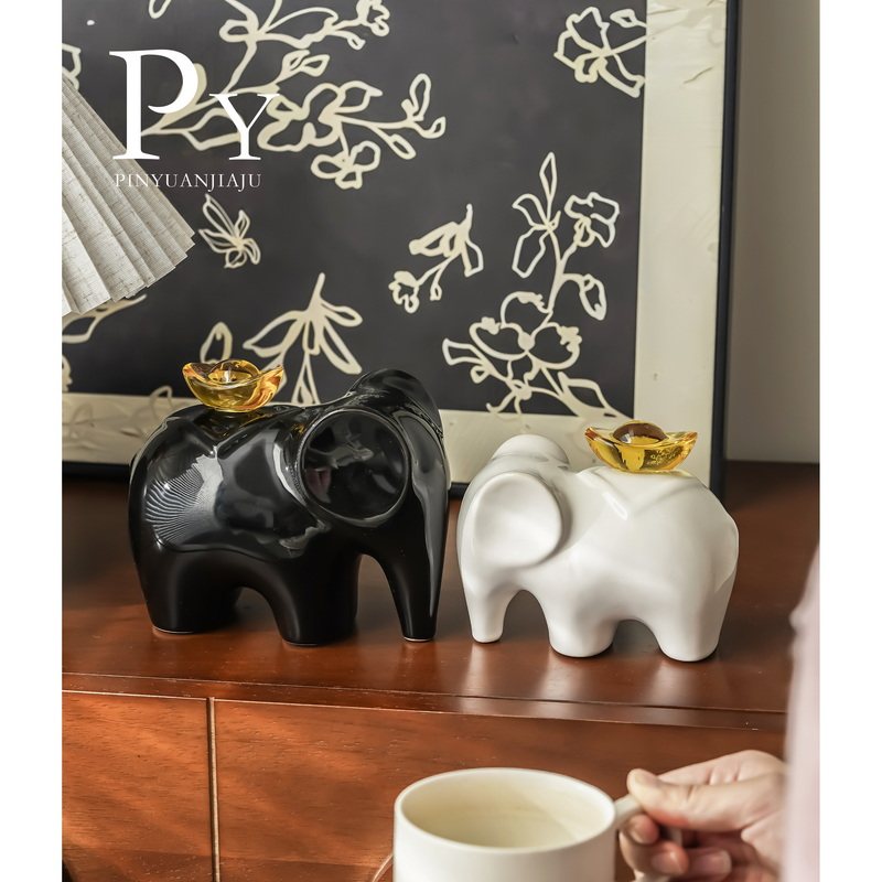 北欧现代高档轻奢酒柜祥运宝大象摆件吉象装饰品客厅玄关办公室,淘宝优惠券,粉丝福利购,淘宝优惠卷