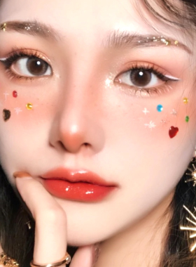 免胶水儿童彩色水钻圣诞节贴