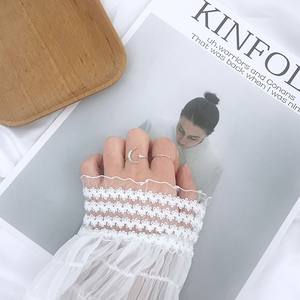 微镶钻石星月戒指组合